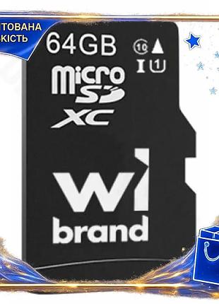 Dm карта пам'яті microsdxc специфікація 2.2 64гб wibrand class 10 uhs-i u1 для смартфона планшета нако spe|lz