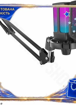 Dm микрофон fifine usb спецификация 2.2 проводной с rgb подсветкой 2,5 м для стриминга и записи звука spe|lz