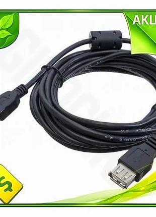 Ve кабель usb 2.0 am new version - usb af 4.5 м patron черный удлинитель с ферритовым фильтром для ком n6w_ver