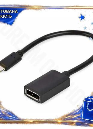 Dm перехідник type-c m специфікація 2.2 на displayport f cablexpert чорний 15 см для підключення до мо spe|lz