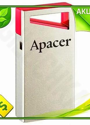 Ve флеш накопитель usb 64гб new version apacer компактный металлический silver/red для хранения данных n6w_ver