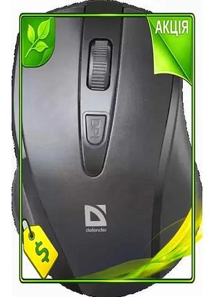 Ve бездротова миша defender datum new version оптична 1600 dpi для пк ергономічна комп'ютерна миша чор n6w_ver