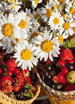 Картина за номерами ромашки і ягоди
