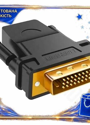 Dm перехідник hdmi до специфікація 2.2 dvi-d ugreen чорний 24-pin для підключення монітора відео перех spe|lz