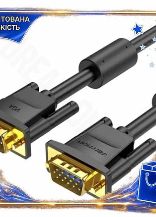 Dm кабель vga чоловічий специфікація 2.2 10 м чорний vention подовжувач для комп'ютера відеокабель для spe|lz