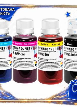 Dm комплект чорнил colorway специфікація 2.2 4 шт 100 мл водорозчинні для принтерів hp чорний блакитни spe|lz