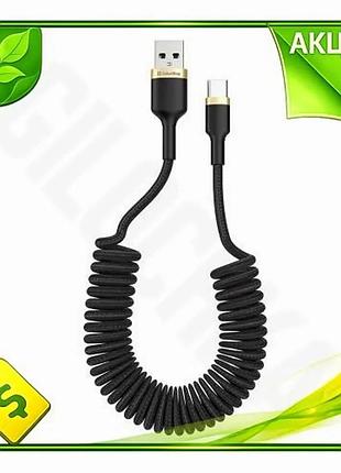 Ve кабель usb type-c 1 new version м colorway чорний для зарядки та синхронізації 2.4a провід для смар n6w_ver