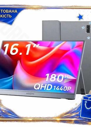 Dm монитор портативный 16.1" спецификация 2.2 arzopa ips 2560x1440 180 гц для ноутбука компьютера с us spe|lz