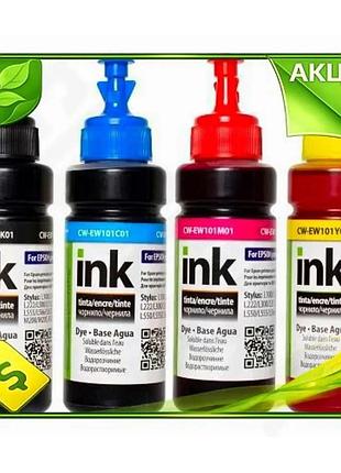 Ve комплект чорнила colorway 4x100 new version мл для epson водорозчинний чорнило для принтера заправк n6w_ver