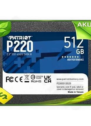 Ve твердотельный накопитель ssd 512гб new version patriot sata3 2.5 дюйма быстрый накопитель для пк но n6w_ver
