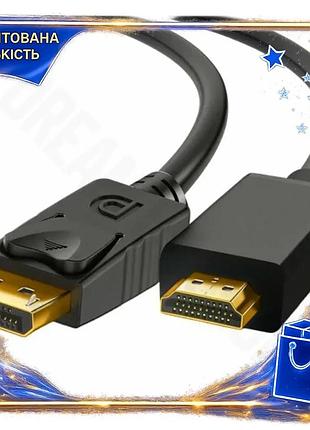 Dm кабель displayport hdmi специфікація 2.2 5 м atcom чорний для підключення монітора 4k 60 гц відеока spe|lz