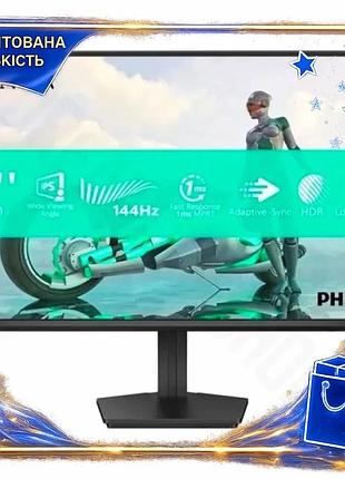 Dm монітор 23.8" philips специфікація 2.2 ips 1920x1080 144 гц для ігор комп'ютерний дисплей чорний spe|lz