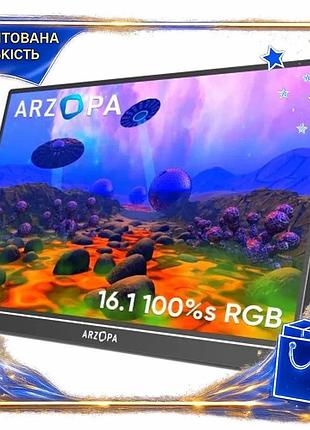 Dm монитор портативный 16.1 спецификация 2.2 arzopa ips 1920x1080 для ноутбука и игр с mini-hdmi type- spe|lz