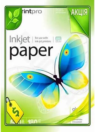 Ve фотобумага printpro глянцевая a4 new version 180 г/м2 500 л для печати фотографий и изображений фот n6w_ver