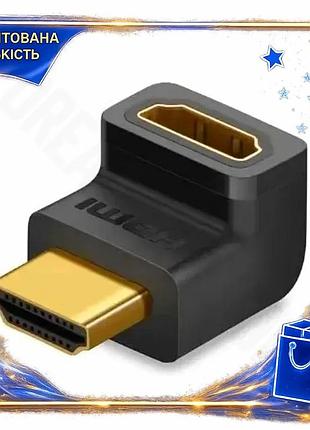 Dm переходник hdmi (m) спецификация 2.2 - hdmi (f) ugreen черный угловой разъем для телевизора монитор spe|lz
