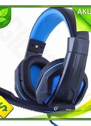 Ve наушники gemix w-360 black/blue new version проводные геймерские накладные с микрофоном 3,5 мм и 40 n6w_ver