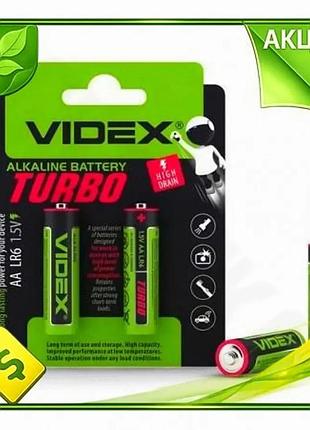Ve батарейка aa щелочная videx new version turbo 2 шт 1.5v для электроники источник питания n6w_ver