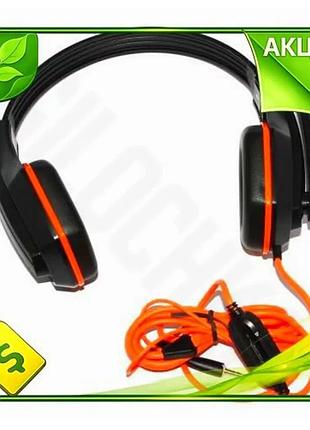 Ve наушники gemix w-330 gaming new version накладные черные оранжевые для геймеров с микрофоном 3,5 мм n6w_ver