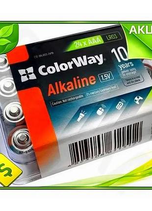 Ve батарейка aaa 24 шт new version щелочная colorway alkaline power 1.5v для бытовых устройств батарея n6w_ver