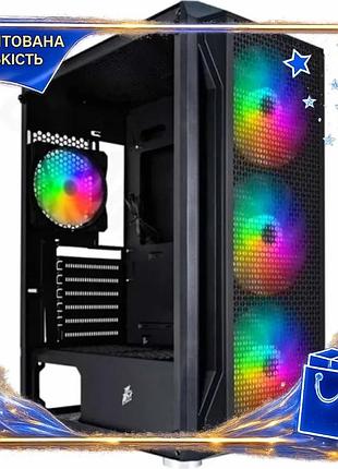 Dm корпус 1stplayer x5-bk-4f1 специфікація 2.2 black midi tower для пк atx micro atx mini itx з rgb пі spe|lz