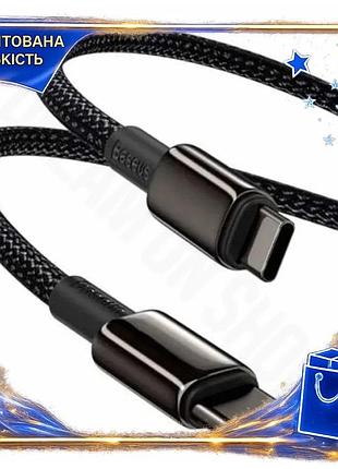 Dm кабель type-c 2 специфікація 2.2 м baseus tungsten 100 вт 5a чорний для зарядки і синхронізації usb spe|lz