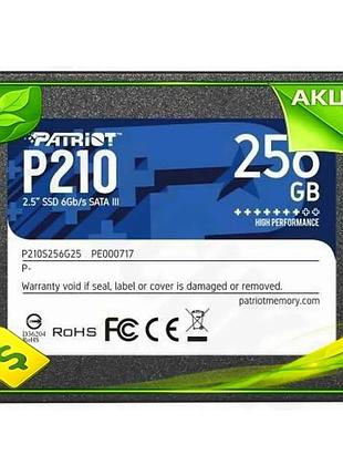 Ve твердотельный накопитель ssd 256гб new version patriot sata 3 2.5 дюйма для компьютера скорость 500 n6w_ver