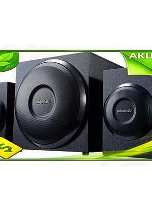 Ve колонки 2.1 microlab black new version акустична система з сабвуфером для комп'ютера ігрові сателіт n6w_ver