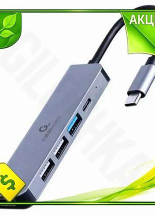 Ve хаб usb cablexpert 5в1 new version серый type-c 3.1 с hdmi 4k для ноутбука и смартфона адаптер для n6w_ver