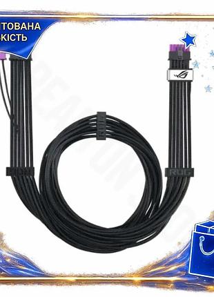 Dm кабель живлення відеокарти специфікація 2.2 12+4-pin 2x6-pin asus rog 600 вт 75 см для комп'ютера ж spe|lz