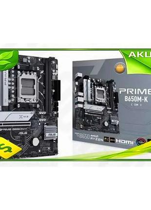 Ve материнська плата asus am5 new version b650m-k microatx для пк з ddr5 2xm.2 4xsata3 6xusb3.2 2.5gb n6w_ver