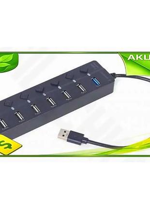 Ve хаб usb gembird 1xusb new version 3.1 6xusb 2.0 серый 50 см разветвитель для компьютера и ноутбука n6w_ver