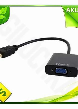 Ve переходник hdmi к vga new version cablexpert черный 15 см для монитора видеоадаптер для аудио и вид n6w_ver