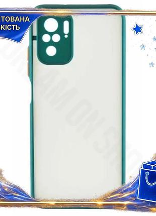 Dm накладка силіконова gingle специфікація 2.2 matte case dark green для xiaomi redmi note 10/10s чохо spe|lz