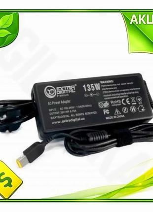 Ve блок живлення extradigital 20v new version 6,75a 135w для ноутбуків lenovo зарядний пристрій адапте n6w_ver