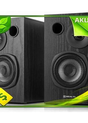 Ve колонки 2.0 real-el s-235 new version black с усилителем для компьютера и телевизора акустическая с n6w_ver