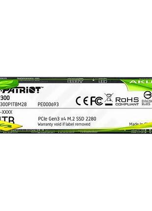 Ve твердотельный накопитель ssd 1тб new version patriot p300 nvme m.2 2280 высокоскоростной жесткий ди n6w_ver