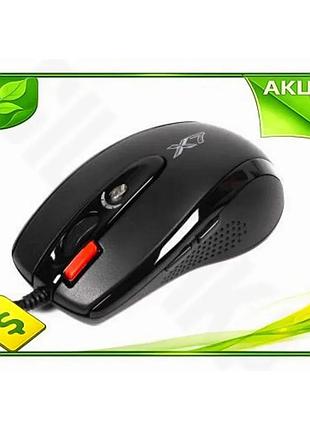 Ve мышь a4tech x-718bk usb new version игровая проводная 3000 dpi оптическая для геймеров черной n6w_ver