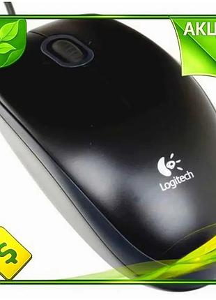 Ve миша logitech b100 usb new version оптична чорна для комп'ютера з 3 кнопками 800 dpi симетрична n6w_ver