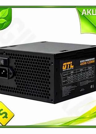 Ve блок питания 400 вт new version gtl черный немодульный для пк со 120 мм вентилятором и защитой от п n6w_ver