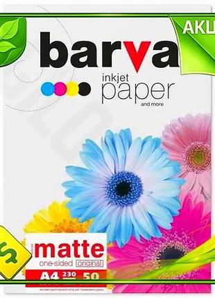 Ve фотопапір barva матовий a4 new version 230 г/м2 50 арк для друку фотографій з високою якістю зображ n6w_ver