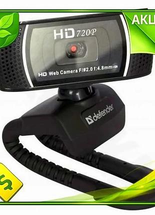 Ve вебкамера defender g-lens 720p new version чорна usb мікрофон для навчання спілкування автофокус n6w_ver
