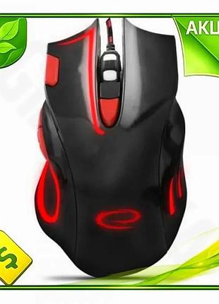 Ve мышь esperanza black-red оптическая new version usb 2400 dpi игровая для пк с подсветкой и эргономи n6w_ver