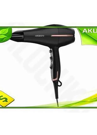 Ve фен ardesto 2200w чорний new version для волосся з дифузором і функцією cool shot потужний прилад д n6w_ver