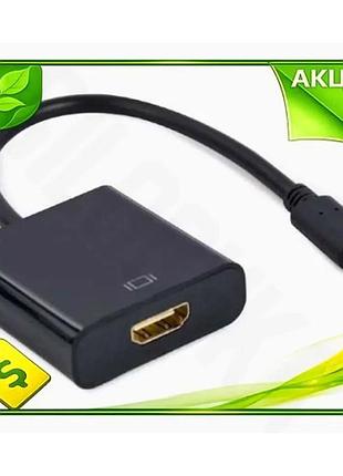 Ve переходник type-c на hdmi new version cablexpert 15 см для телевизора монитора 4k 60 гц адаптер вид n6w_ver