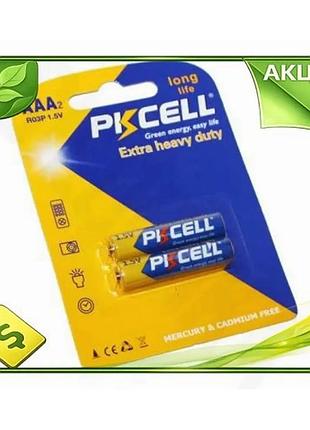Ve батарейка aaa сольова pkcell new version 2 шт 1.5v для пультів дистанційного керування іграшок бата n6w_ver