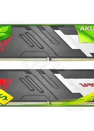 Ve пам'ять 32гб 16гбx2 ddr5 new version 6000мгц patriot venom чорна з радіатором для настільного пк ви n6w_ver