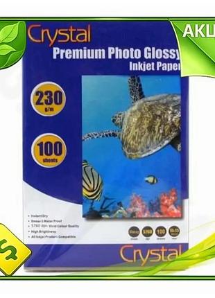 Ve фотопапір crystal глянсовий a4 new version 230 г/м2 50 арк для друку фотографій та зображень фотопа n6w_ver