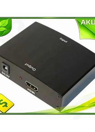 Ve перехідник hdmi f на new version vga f atcom активний чорний для підключення монітора відео адаптер n6w_ver