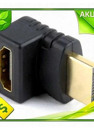 Ve переходник hdmi (m) - new version hdmi (f) cablexpert черный угловой разъем для телевизора монитора n6w_ver