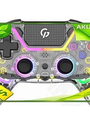 Ve геймпад gamepro бездротовий bluetooth new version type-c для пк ps3 ps4 switch android ios з rgb пі n6w_ver